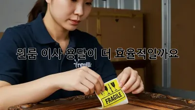 원룸 이사, 용달이 더 효율적일까요? 🤔